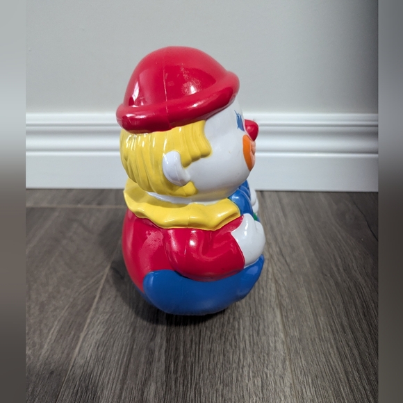 COPY - Musical and Wobble toy clown .  Plastic. Unbranded. EUC. It jingles when… - Picture 4 of 6